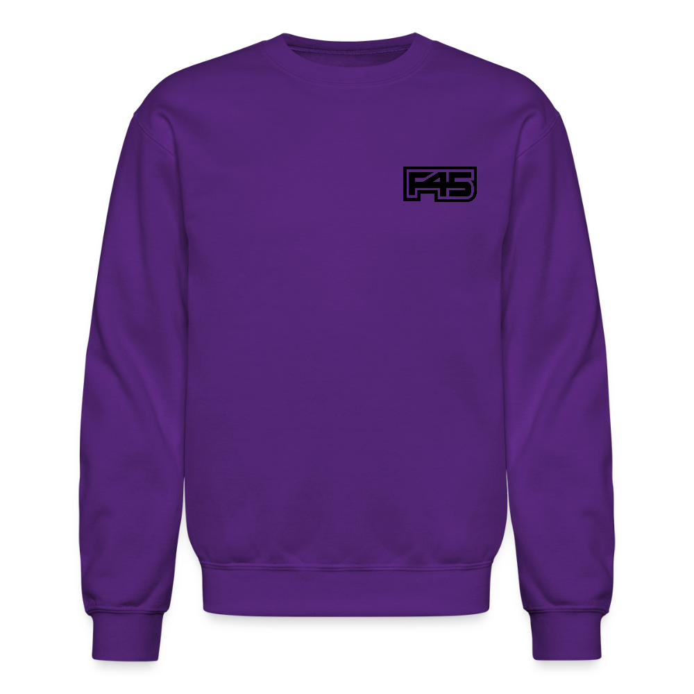 Unisex F45 Crewneck - Small Black Logo - purple