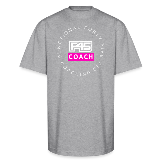Unisex Oversized Coach T-Shirt (Pink) - heather gray