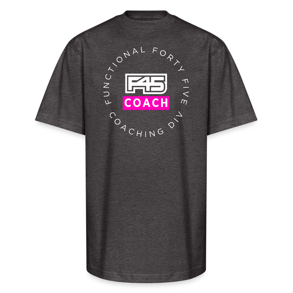 Unisex Oversized Coach T-Shirt (Pink) - charcoal grey
