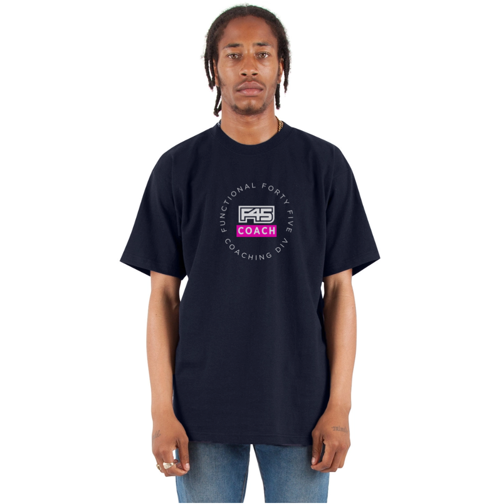 Unisex Oversized Coach T-Shirt (Pink) - navy