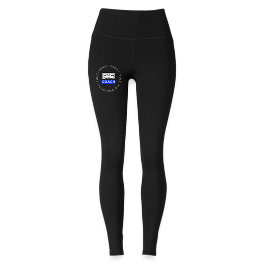 F45 Under Armour Women's Coach Leggings (Blue) - black