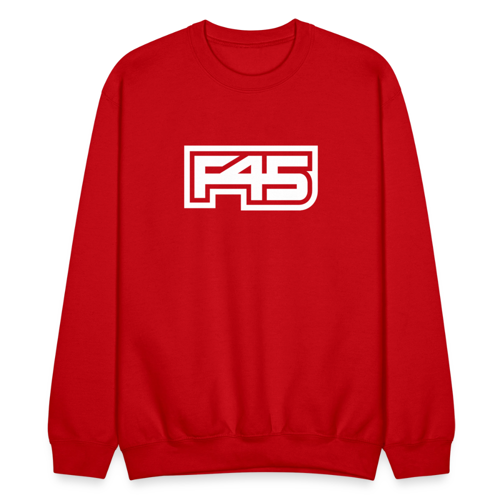 Unisex F45 Crewneck - White Logo - red