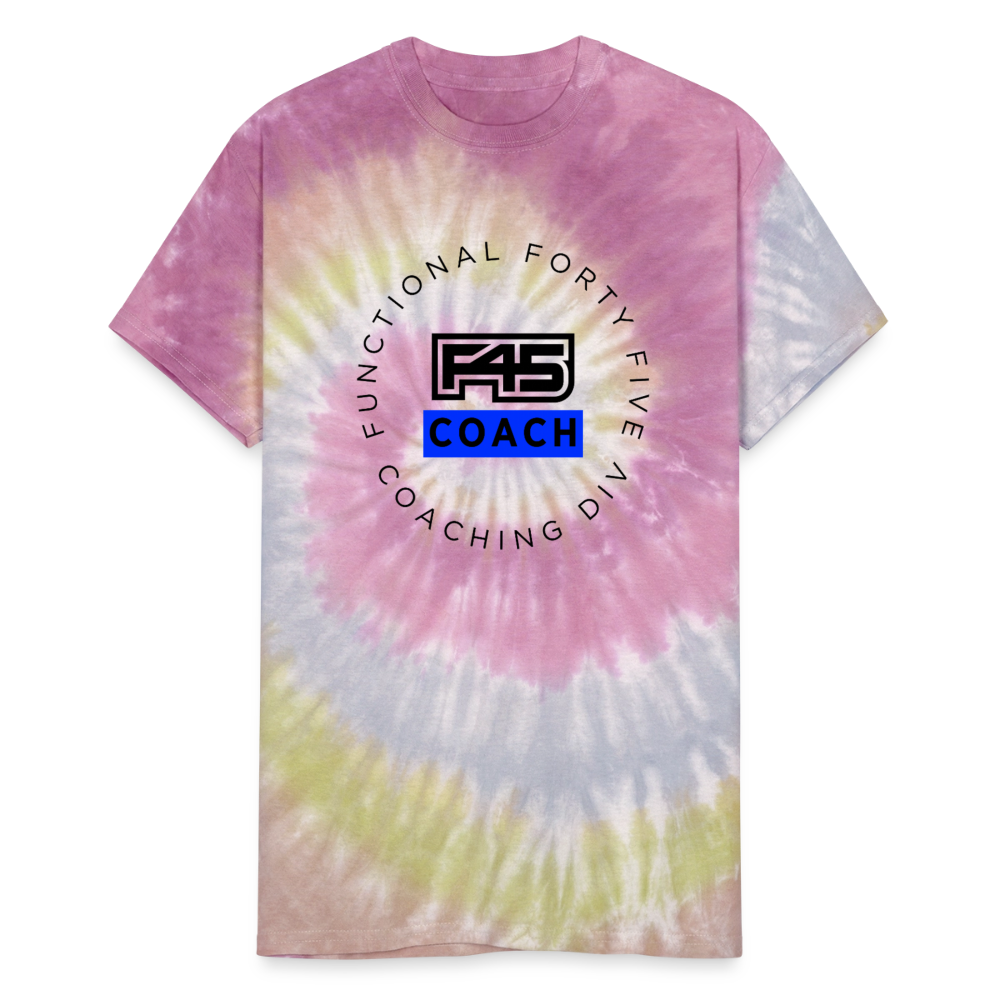 Unisex Tie Dye Coach T-Shirt (Blue logo) (5 colors) - Desert Rose