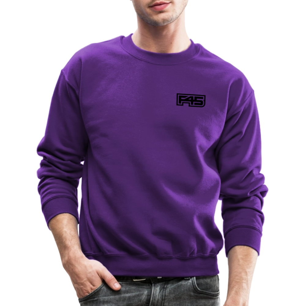 Unisex F45 Crewneck - Small Black Logo - purple