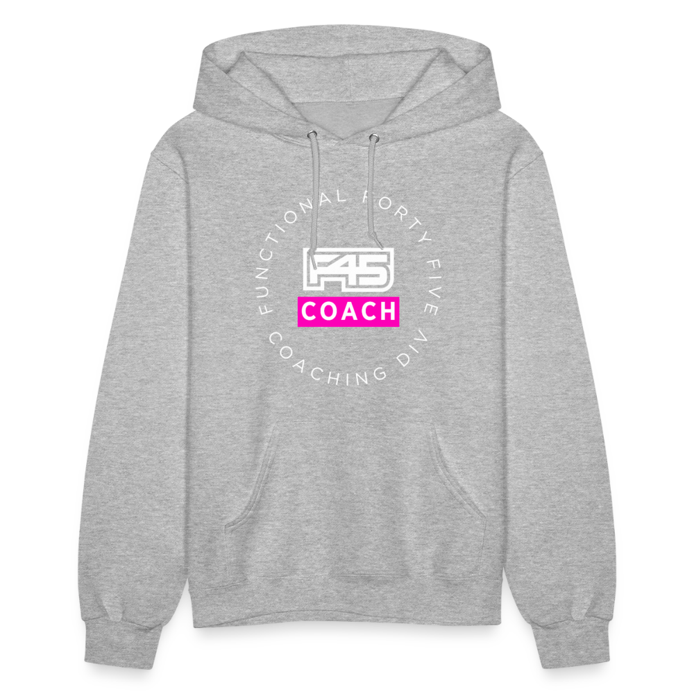 Women's Coach Hoodie (Pink) - heather gray