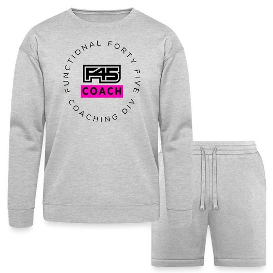 Unisex Coach Sweatshirt & Short Set Bella + Canvas (2 colors) - heather gray