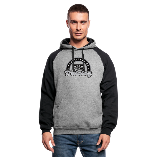Unisex Black & White Heritage Hoodie - heather gray/black