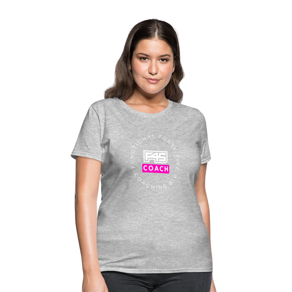 Women's Coach T-Shirt (Pink) - heather gray