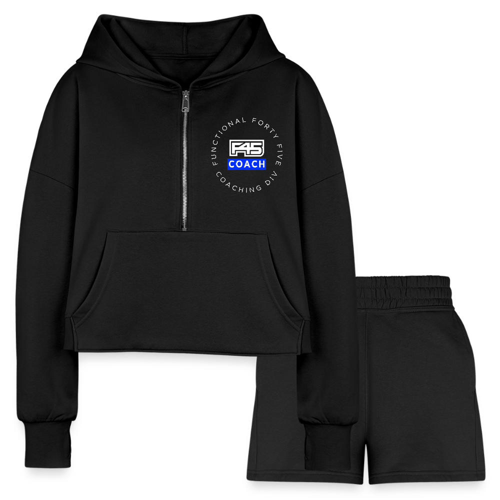 Women’s Coach Cropped Set - black