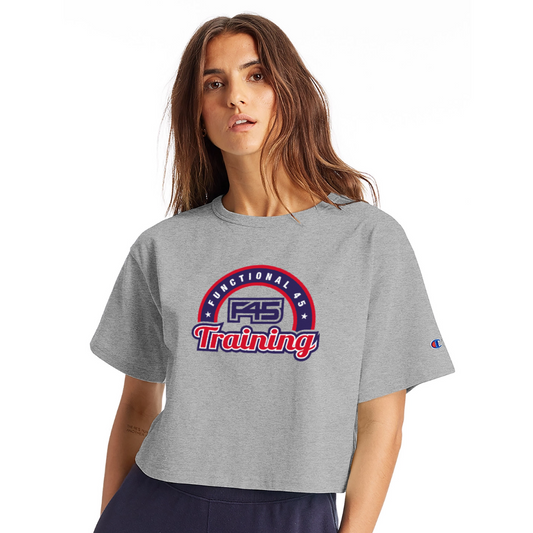 Champion Women’s Cropped Heritage T-Shirt (3 colors) - heather gray