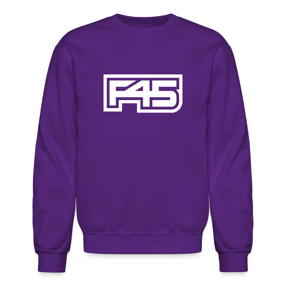 Unisex F45 Crewneck - White Logo - purple