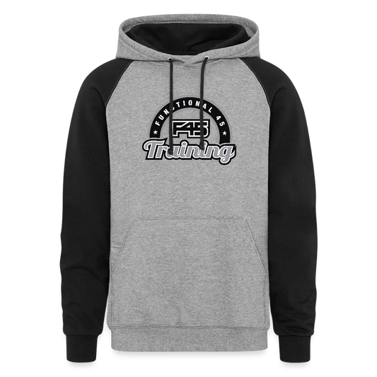 Unisex Black & White Heritage Hoodie - heather gray/black