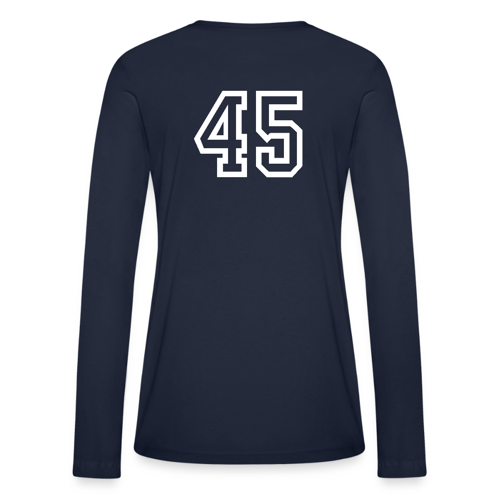 Women's Coach Long Sleeve T-Shirt - navy