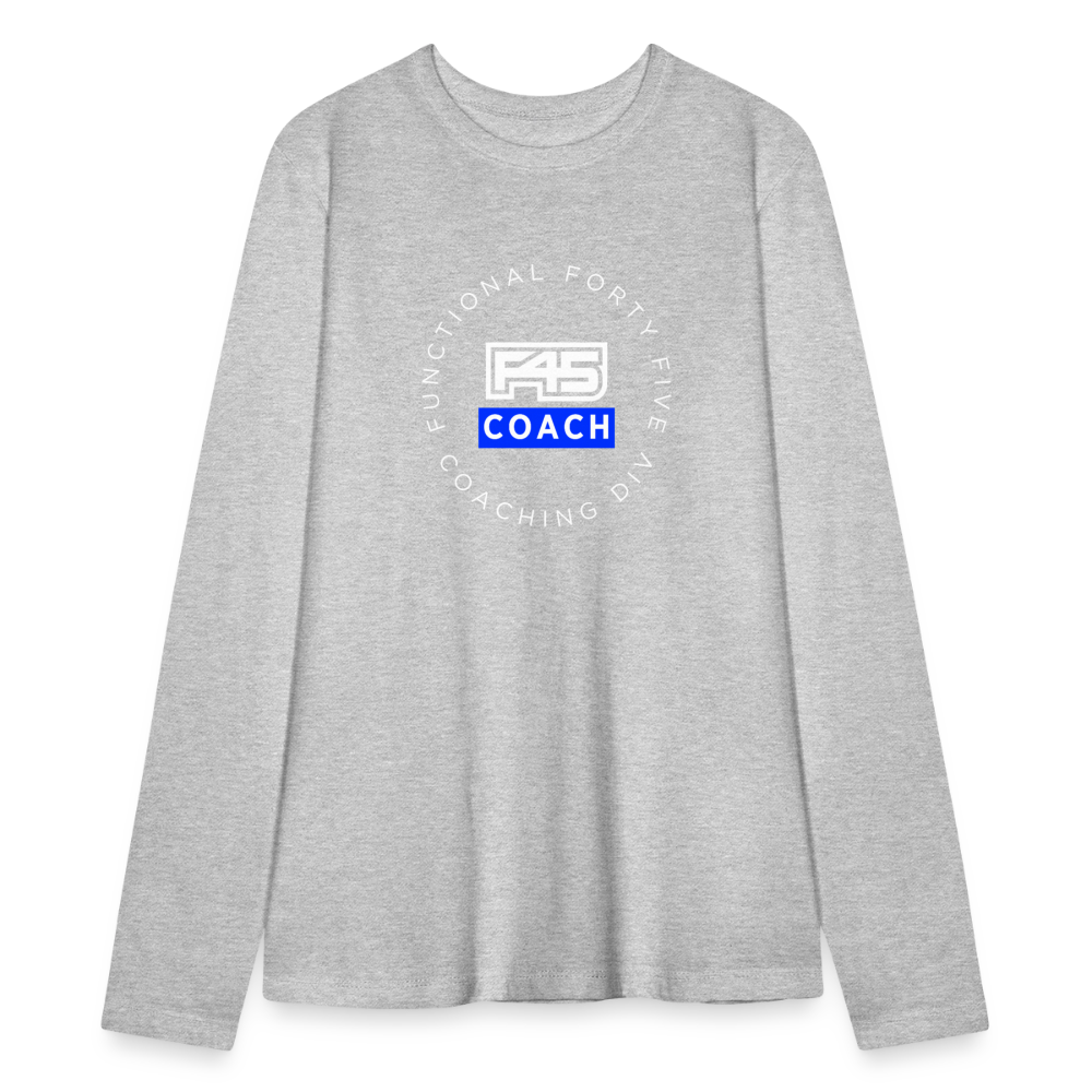 Women's Coach Long Sleeve T-Shirt - heather gray