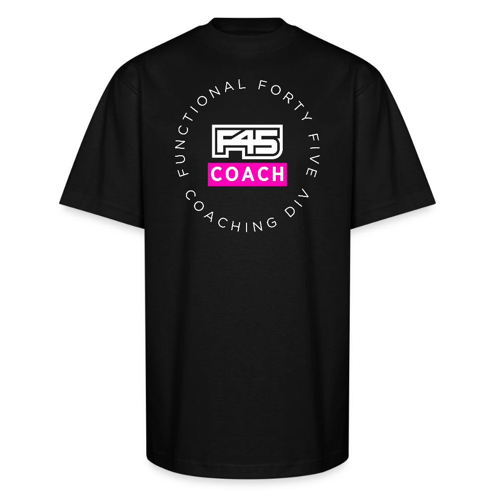 Unisex Oversized Coach T-Shirt (Pink) - black