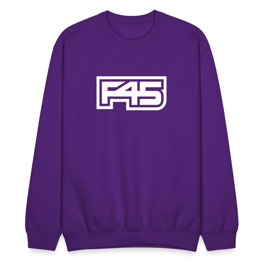 Unisex F45 Crewneck - White Logo - purple