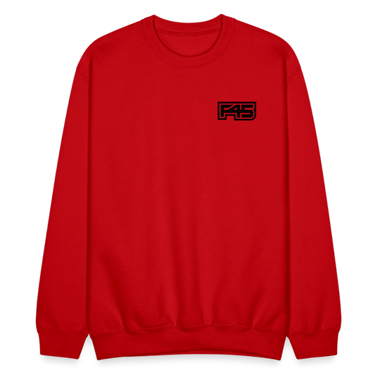 Unisex F45 Crewneck - Small Black Logo - red