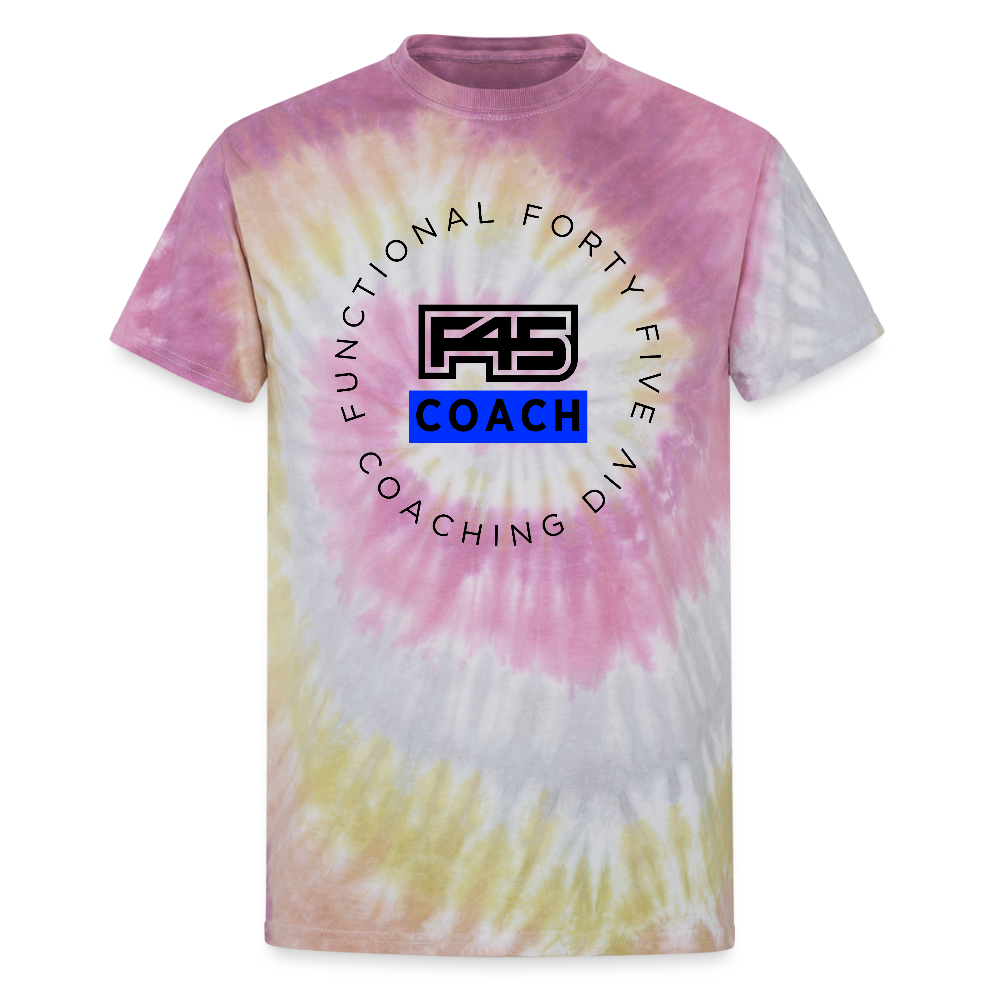 Unisex Tie Dye Coach T-Shirt (Blue logo) (5 colors) - Desert Rose