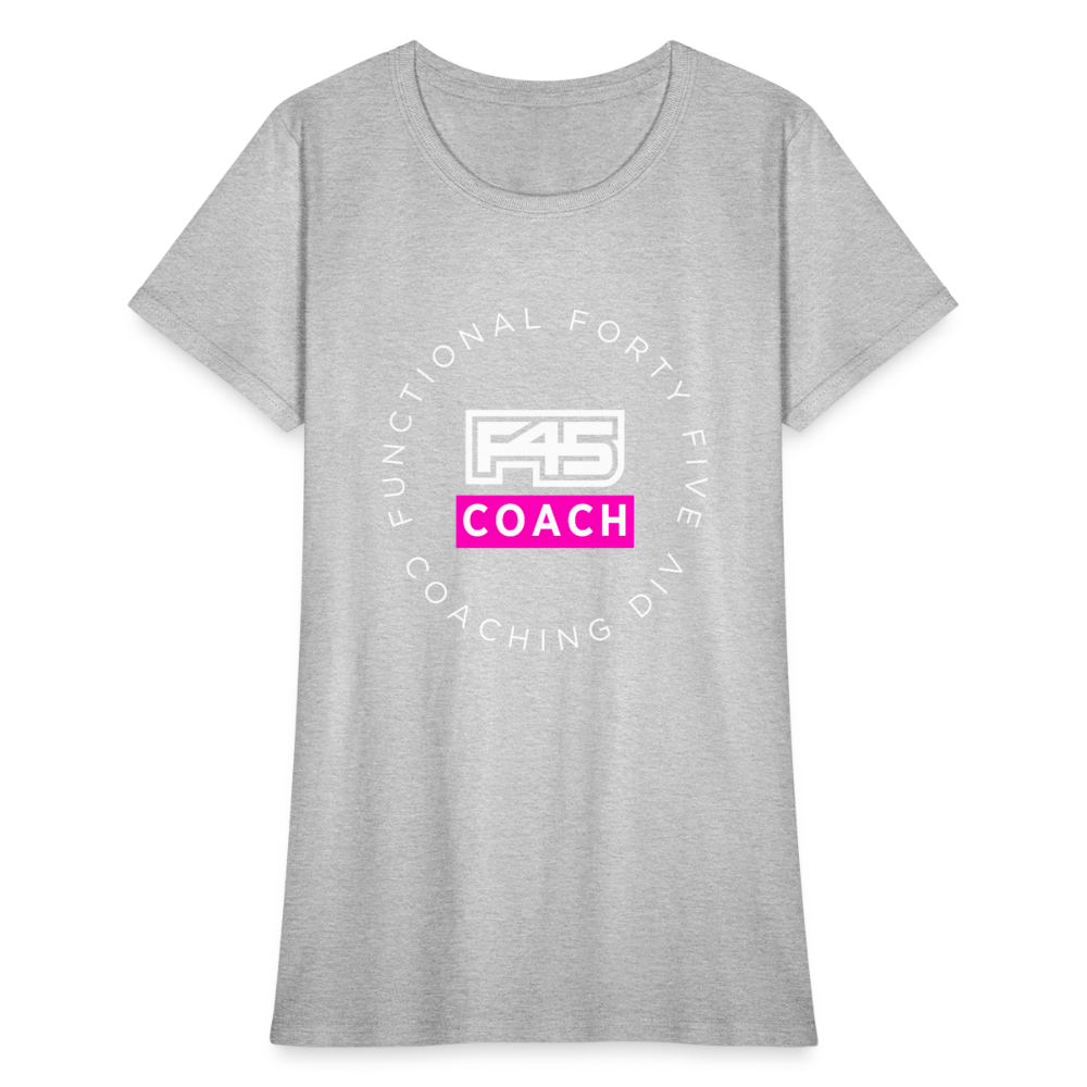 Women's Coach T-Shirt (Pink) - heather gray