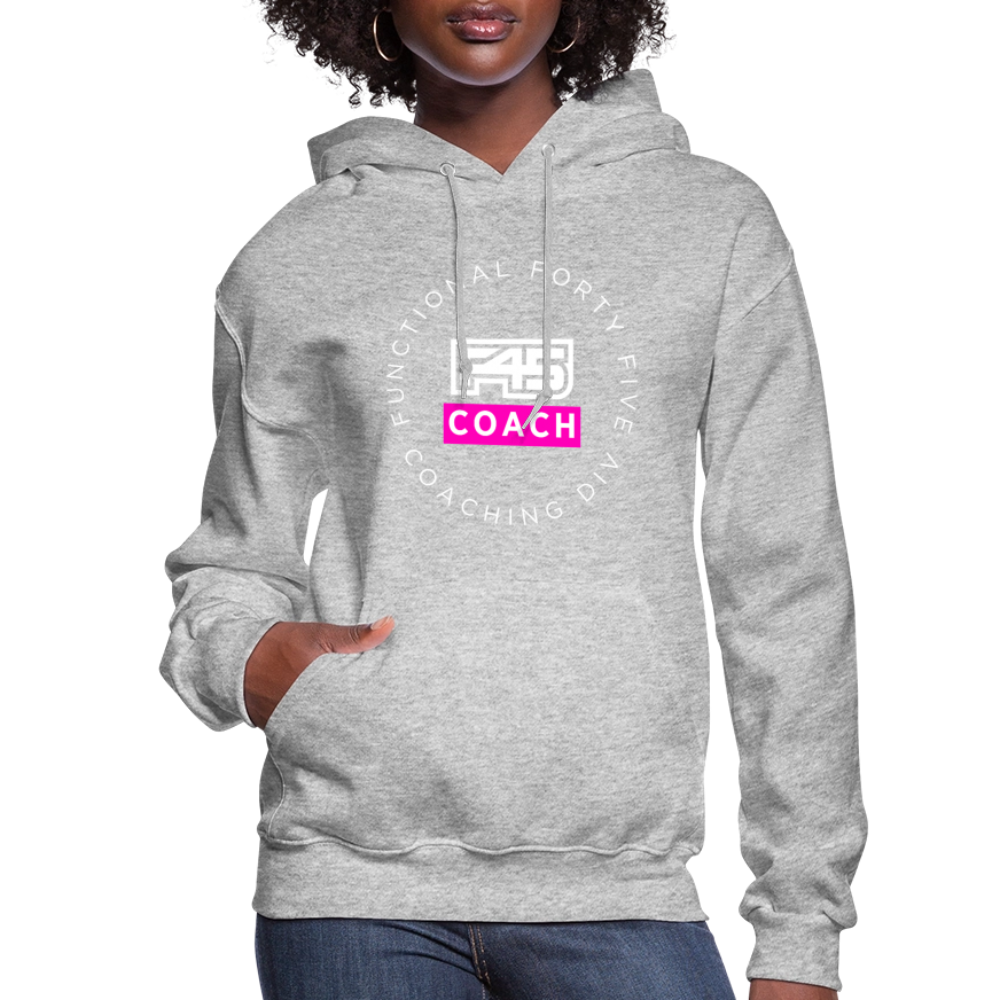 Women's Coach Hoodie (Pink) - heather gray