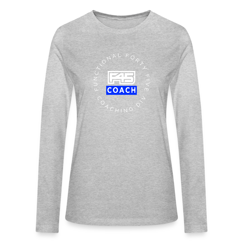 Women's Coach Long Sleeve T-Shirt - heather gray