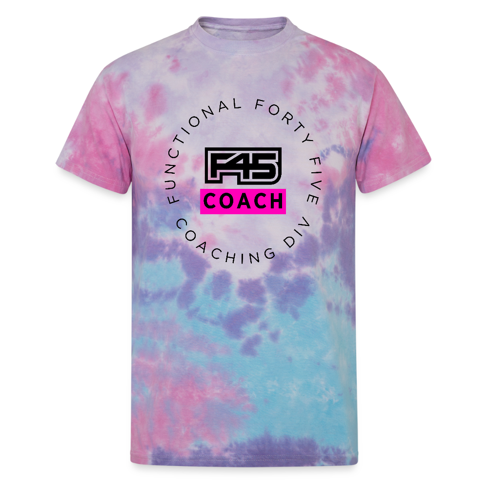Unisex Tie Dye Coach T-Shirt (Pink logo) (5 colors) - cotton candy