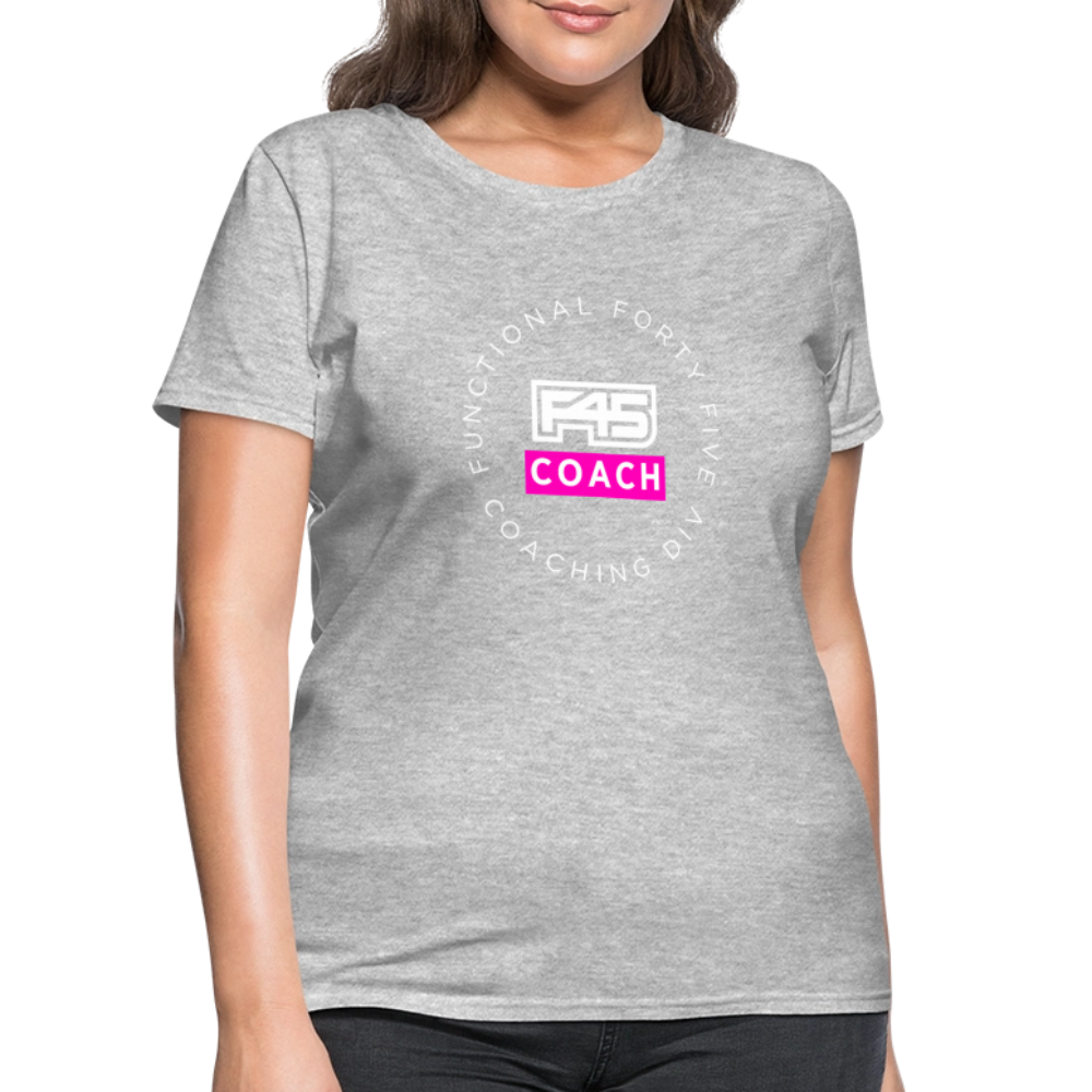 Women's Coach T-Shirt (Pink) - heather gray