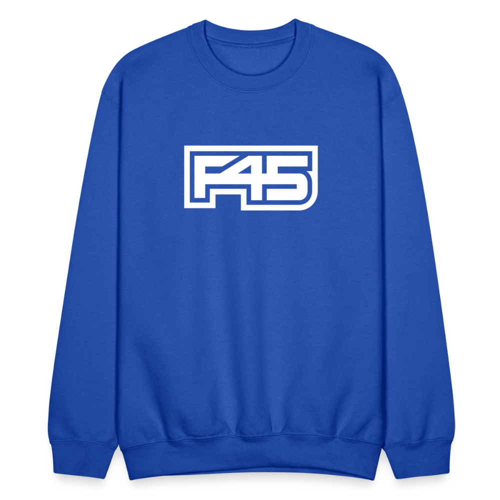Unisex F45 Crewneck - White Logo - royal blue