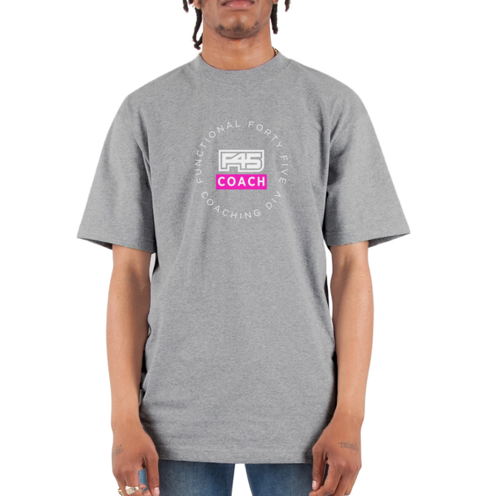 Unisex Oversized Coach T-Shirt (Pink) - heather gray