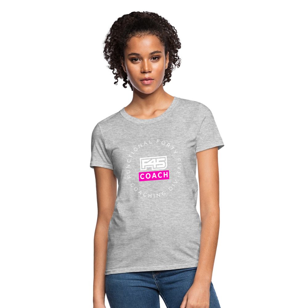 Women's Coach T-Shirt (Pink) - heather gray