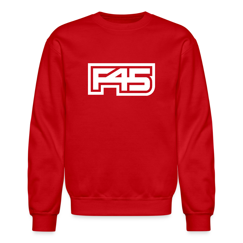 Unisex F45 Crewneck - White Logo - red