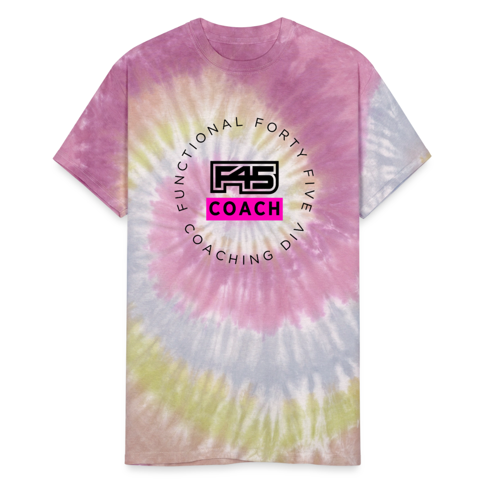 Unisex Tie Dye Coach T-Shirt (Pink logo) (5 colors) - Desert Rose